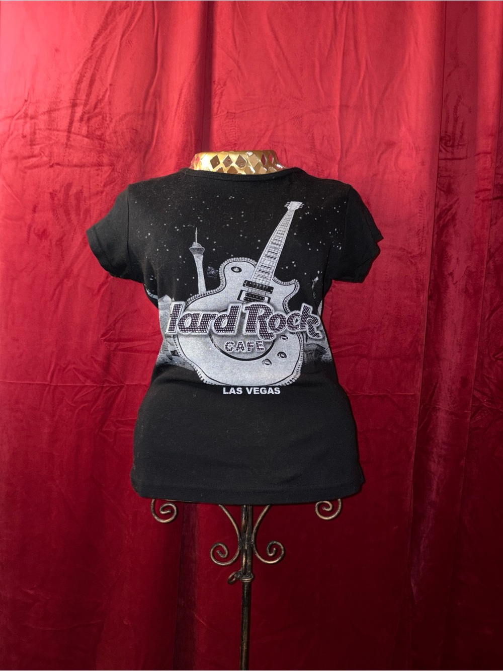 Hard Rock Cafe Black Guitar Graphic Tee Las Vegas
